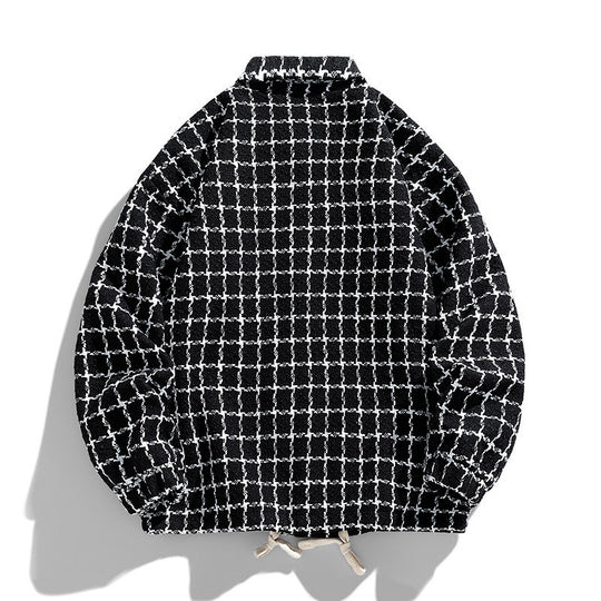 Herren Gepolsterte Coach‑Jacke mit geometrischem Muster und Kontrastbrusttasche Nord Taschen