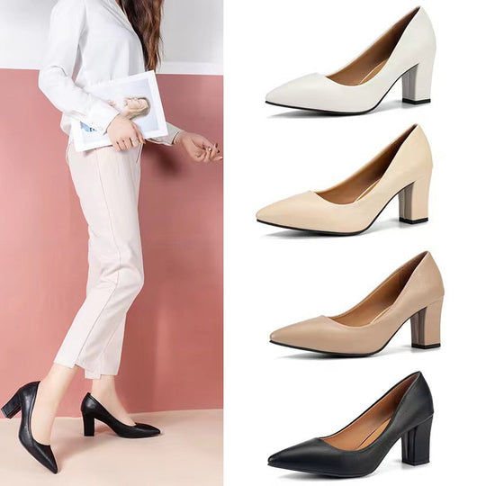 Damen Blockabsatz-Pumps mit elegantem Spitzendesign und komfortabler Innensohle