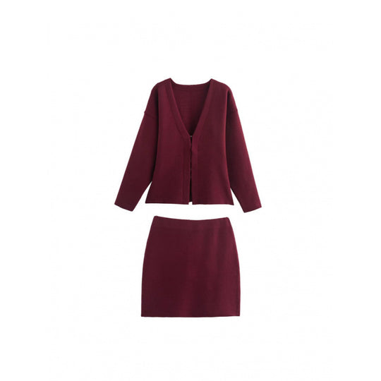 Damen Locker geschnittener Feinstrick-Cardigan mit tiefem V‑Ausschnitt und verdeckter Knopfleiste Nord Taschen