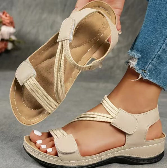Damen orthopädische Sommer-Sandalen mit verstellbarem Riemendesign und komfortablem Fußbett Nord Taschen