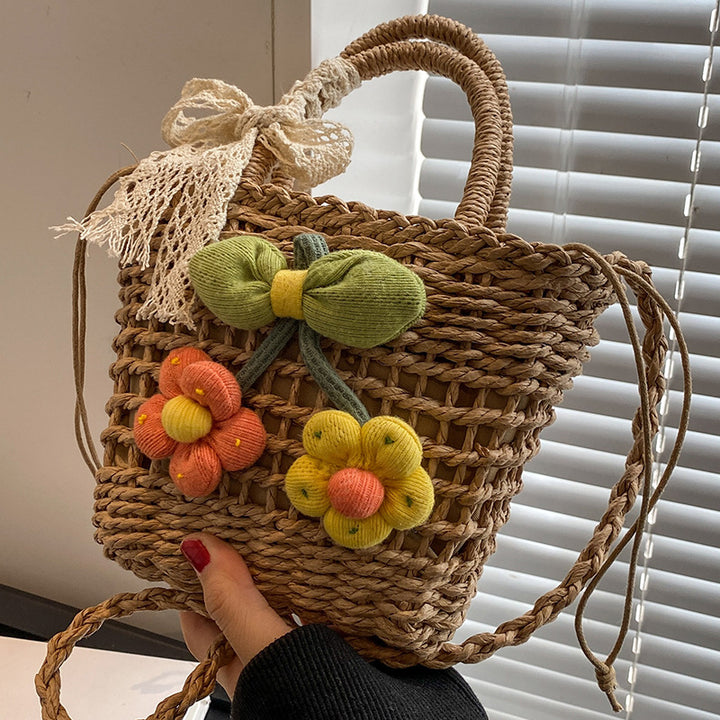 Damen Hobo-Tasche mit floralem Häkelmuster und dekorativen Details Nord Taschen