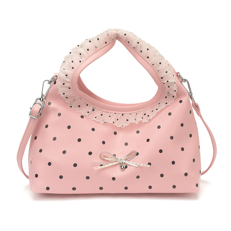 Damen Hobo-Tasche aus hochwertigem Kunstleder mit verspieltem Rüschendesign Nord Taschen