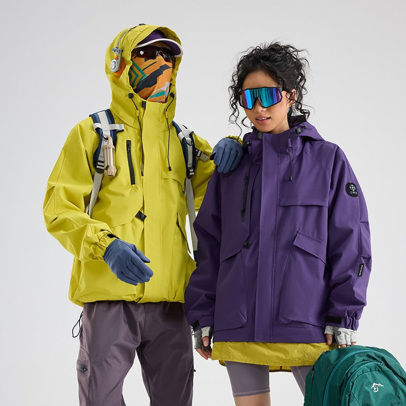 Herren Multifunktionale Wetterfeste Hybridjacke mit Mesh-Belüftung verdecktem Reißverschluss & Utility‑Taschen Nord Taschen