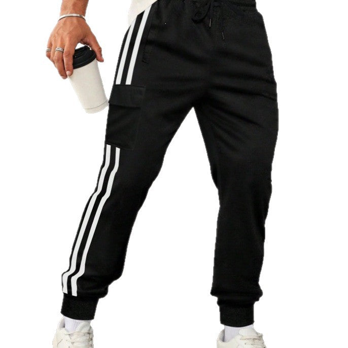 Herren Utility-Jogginghose mit aufgesetzter Känguru-Tasche und breiten Kordeln Nord Taschen