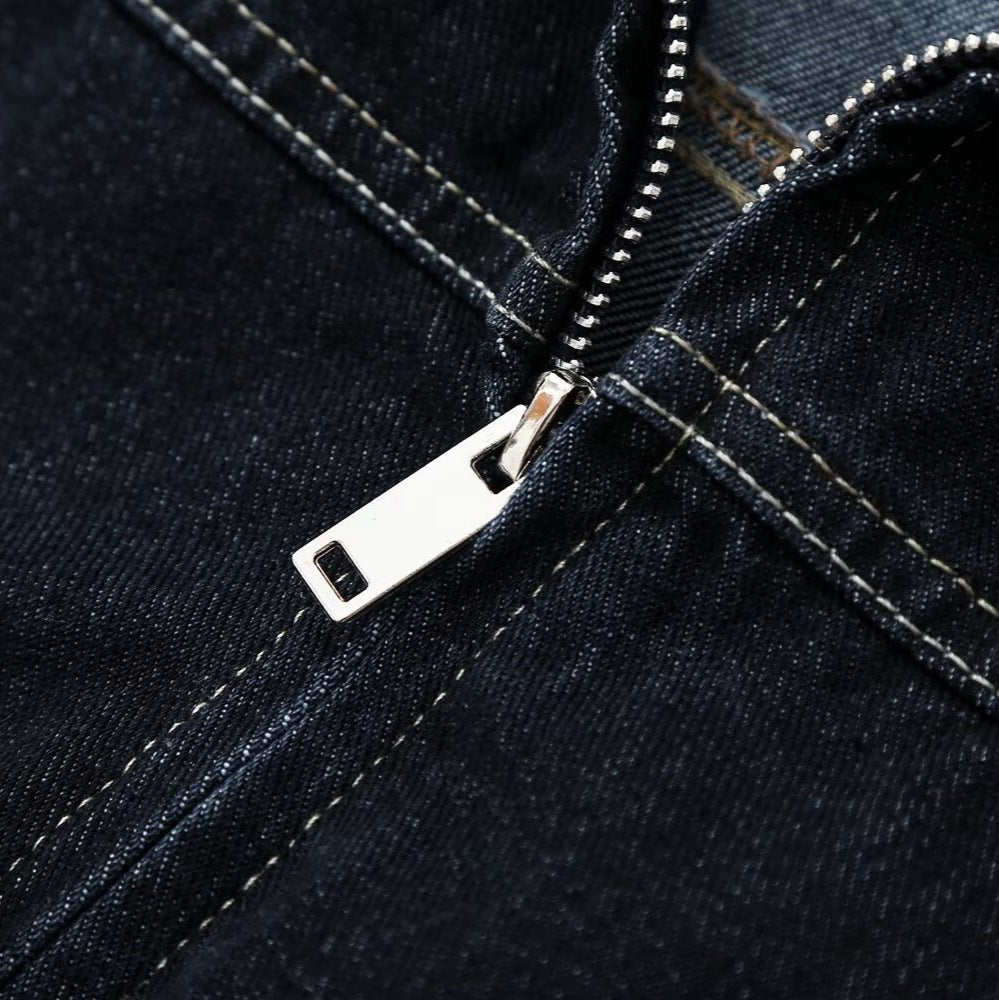 Damen High-Waist Jeanshose mit weitem Bein und Kontrastnähten Nord Taschen