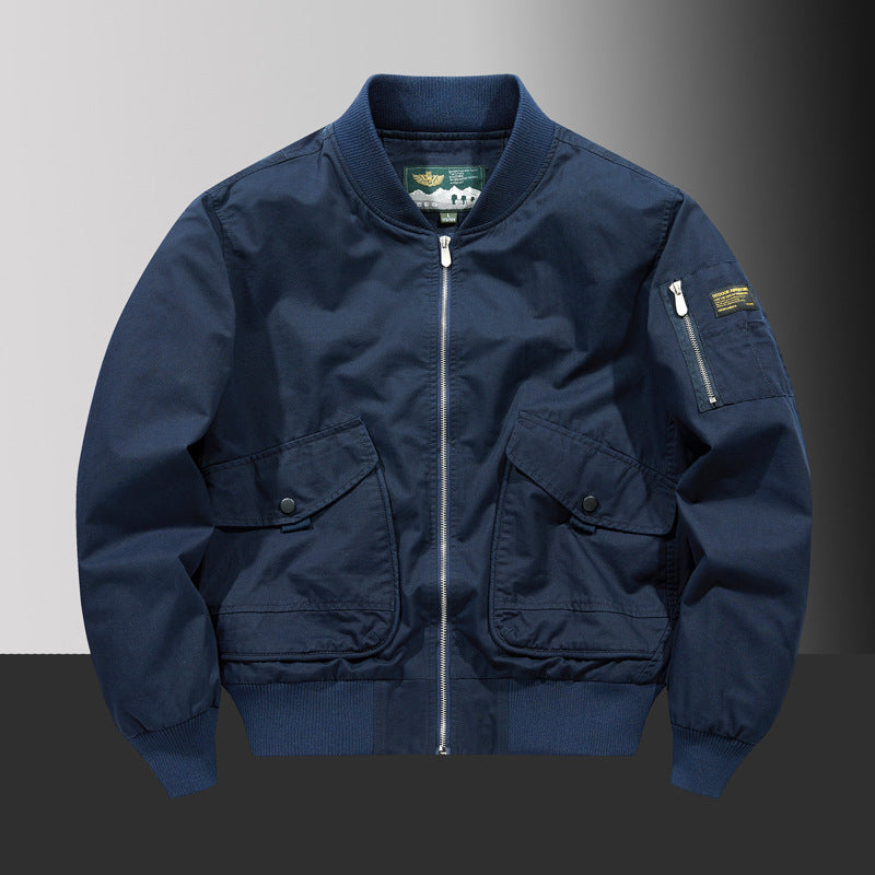 Herren Pilot‑Bomberjacke im Urban‑Utility‑Stil mit großen Klapp‑Pattentaschen und Ärmel‑Reißverschlusstasche Nord Taschen