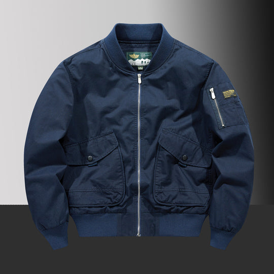 Herren Pilot‑Bomberjacke im Urban‑Utility‑Stil mit großen Klapp‑Pattentaschen und Ärmel‑Reißverschlusstasche Nord Taschen