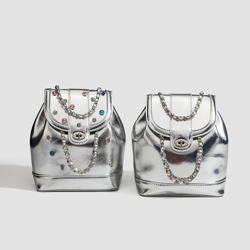 Damen Mini-Rucksacktasche mit funkelnden Strassapplikationen Nord Taschen