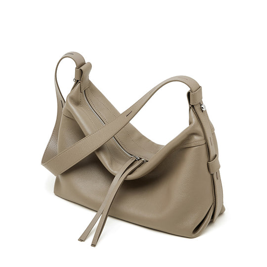 Damen Hobo-Tasche mit weicher Lederoberfläche und verstellbarem Schulterriemen Nord Taschen
