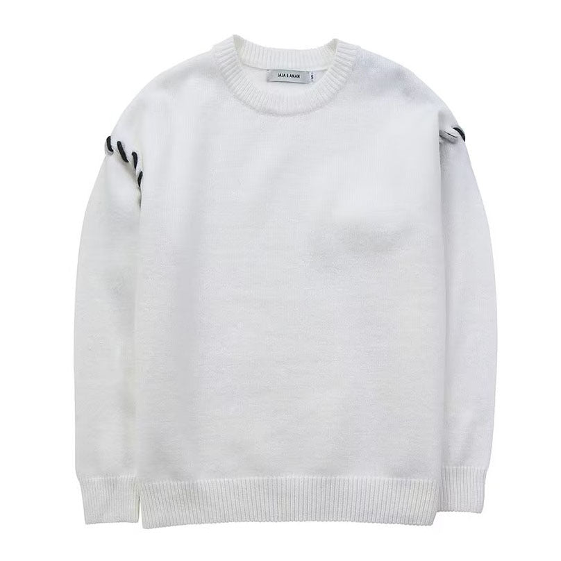 Herren Grobstrickpullover mit einzigartiger Applikation Nord Taschen