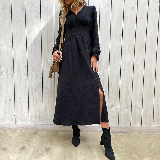 Damen Fließendes Maxikleid mit asymmetrischem Saum und Raffungen Nord Taschen