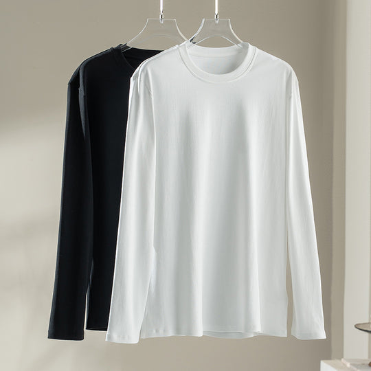 Damen Langärmeliges Rundhals-Longsleeve aus Modal-Mix mit fließender Silhouette Nord Taschen