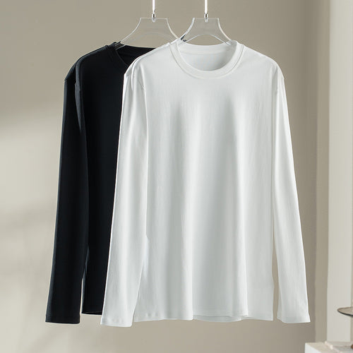 Damen Langärmeliges Rundhals-Longsleeve aus Modal-Mix mit fließender Silhouette Nord Taschen