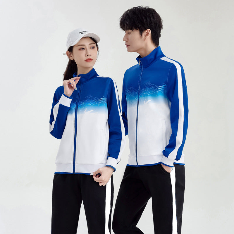 Unisex Atmungsaktives Trainingsset mit Farbverlauf-Jacke und Kontraststreifen Nord Taschen