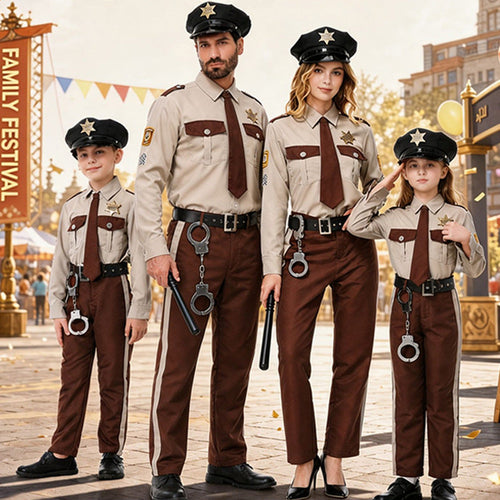 Herren Polizei Kostüm mit dekorativem Uniform und Zubehör Nord Taschen