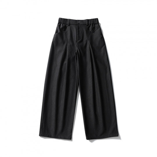 Damen Hochtaillierte Culotte‑Hose mit elastischem Rückenteil, soften Twill und dekorativen Vorderfalten Nord Taschen