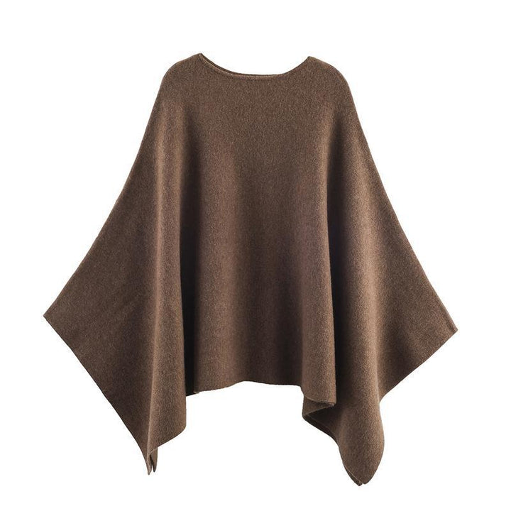 Damen eleganter PONCHO aus hochwertigem Material mit asymmetrischem Schnitt