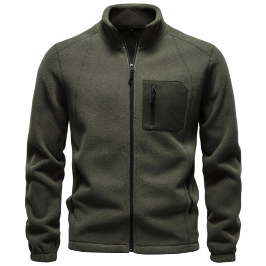 Herren Outdoor-Fleecejacke mit Stehkragen und Reißverschluss-Brusttasche Nord Taschen