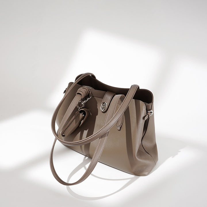 Damen stilvolle Handtasche mit strukturiertem Design und abnehmbarer Anhängertasche Nord Taschen