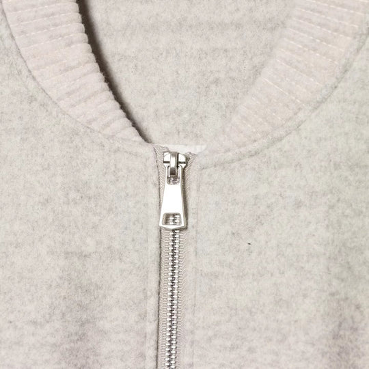 Damen Oversized Boxy-Bomberjacke aus weichem Sweat mit Reißverschluss und Ärmeltasche Nord Taschen