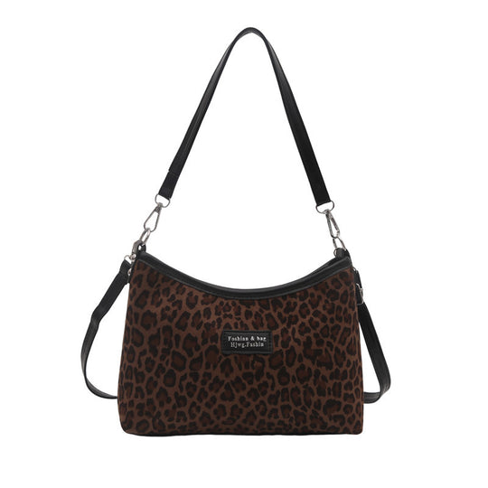 Damen Umhängetasche mit modernem Leopardenmuster und beweglichem Schulterriemen Nord Taschen