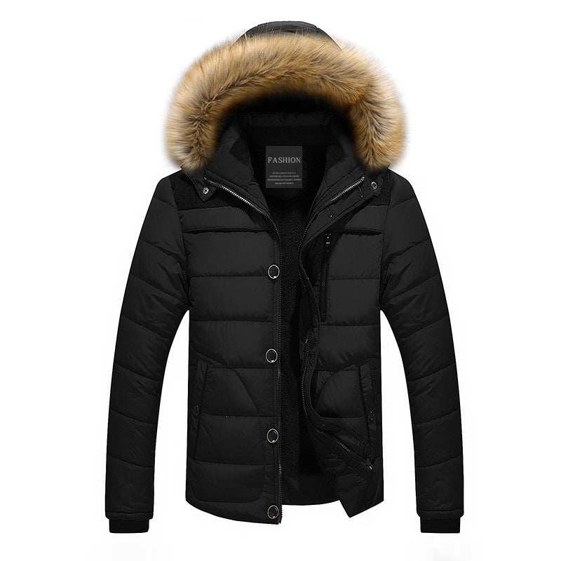 Herren Thermo-Parka im Urban-Outdoorstil mit abnehmbarer Kunstfellkapuze und Mikrofleece-Innenfutter Nord Taschen