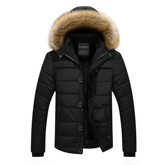 Herren Thermo-Parka im Urban-Outdoorstil mit abnehmbarer Kunstfellkapuze und Mikrofleece-Innenfutter Nord Taschen