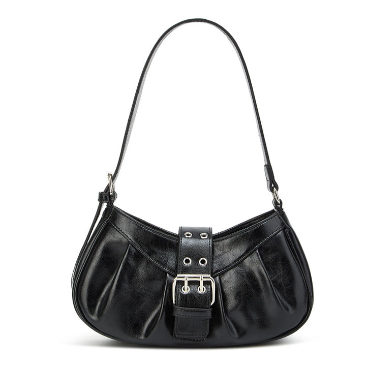 Damen Hobo-Tasche mit elegantem Faltendesign und glänzender Oberfläche Nord Taschen