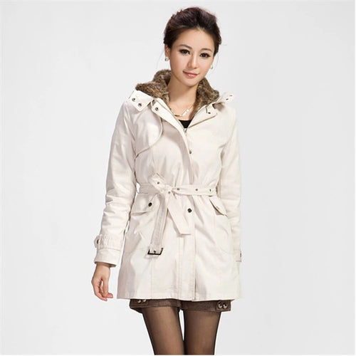 Warme Bont Winterjacke Damen