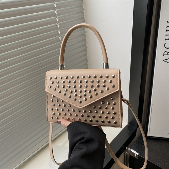 Damen elegante Handtasche mit Nieten und abnehmbarem Schulterriemen Nord Taschen