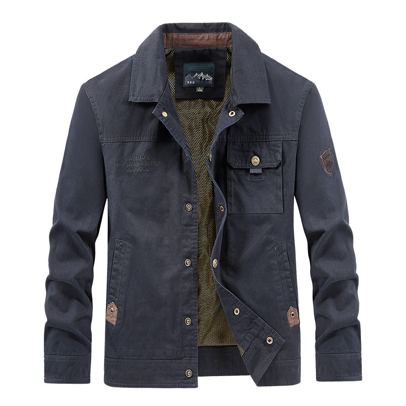 Herren  leichte Canvas-Fieldjacke mit Brustklappe, atmungsaktivem Mesh-Innenfutter und mehreren Eingrifftaschen Nord Taschen