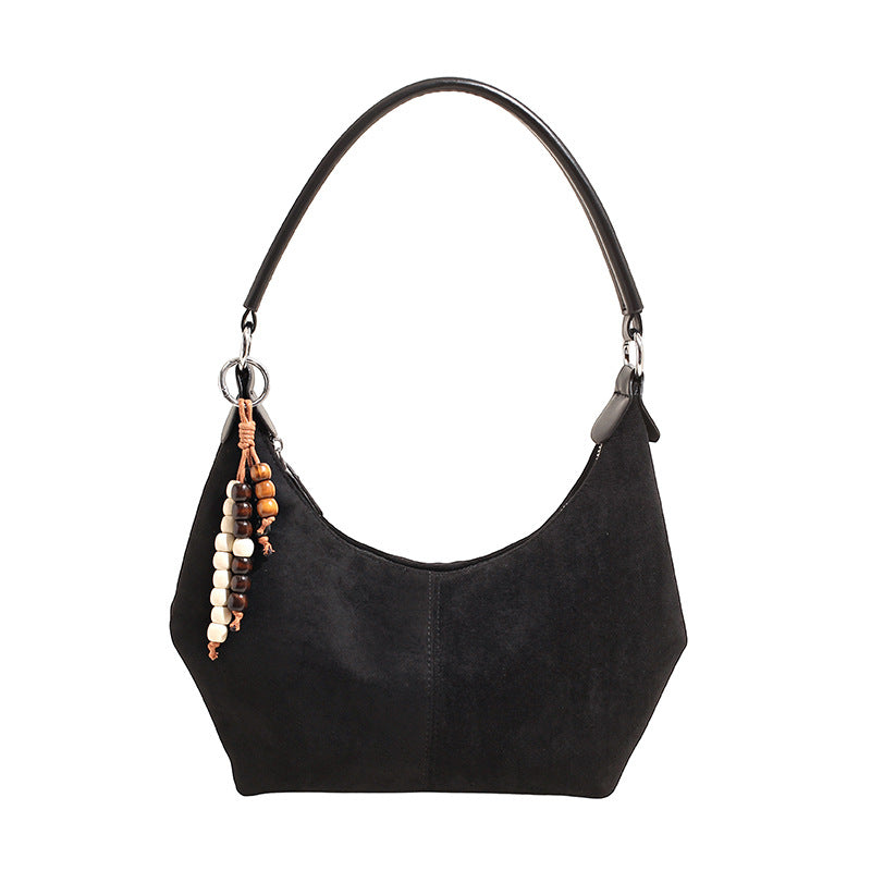 Damen Schultertasche mit eleganter Wildleder-Oberfläche Nord Taschen