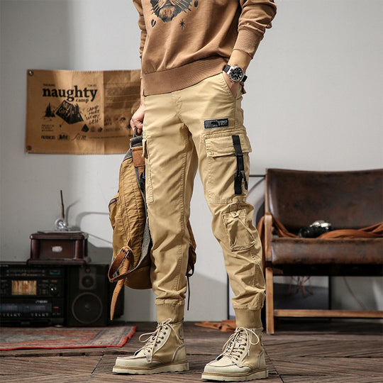 Herren Cargo-Jogginghose mit Multifunktions‑Taschen, verstellbaren Riemen & gerippten Bündchen Nord Taschen