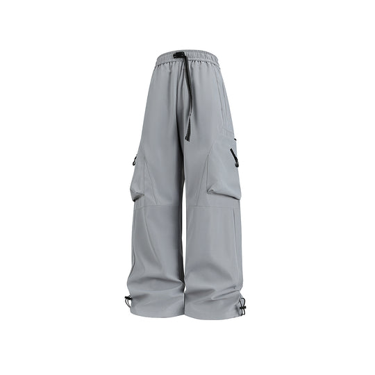 Herren Baggy-Cargo-Hose im Tech-Utility-Stil mit großvolumigen Klapptaschen, elastischem Bund und verstellbarem Kordelsaum Nord Taschen