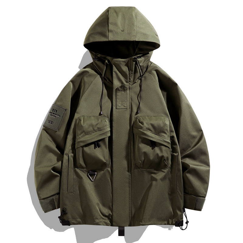 Herren Oversize Utility-Parka mit Kapuze, Multifach-Taschen & wasserabweisender Funktionsmembran Nord Taschen
