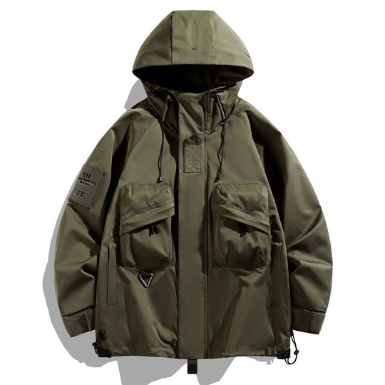 Herren Oversize Utility-Parka mit Kapuze, Multifach-Taschen & wasserabweisender Funktionsmembran Nord Taschen