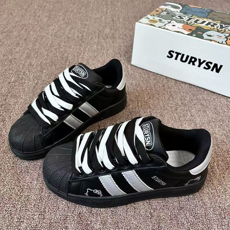 Damen Sportliche Sneakers mit strukturiertem Obermaterial und rutschfester Sohle