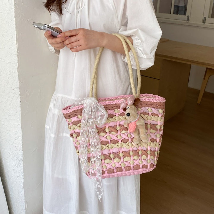Damen Strandtasche mit liebevollen Details und farbenfrohem Design Nord Taschen