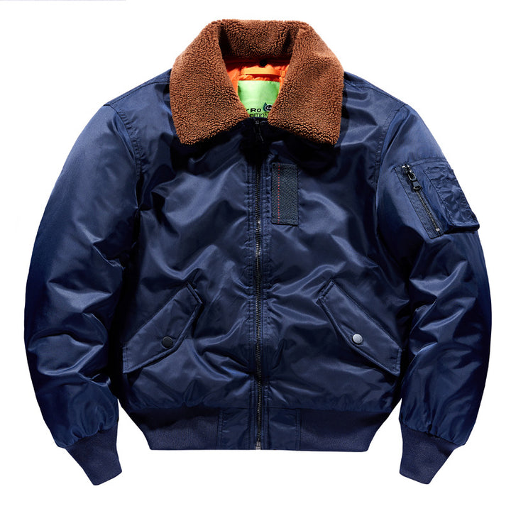 Men's  Sherpa-Collar Insulated Pilot Bomber with Sleeve Utility Pocket Nord Taschen