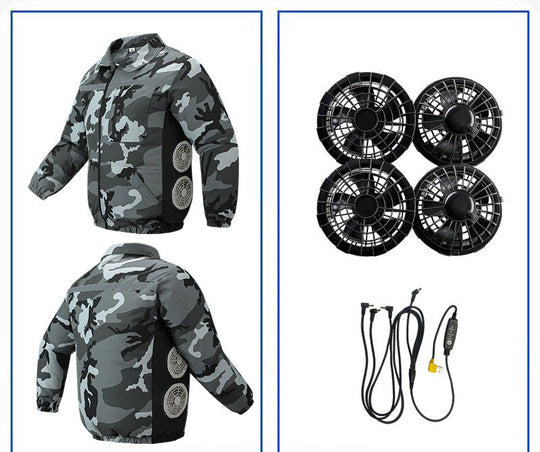 Unisex nan kühlende Ventilationsjacke mit integrierten seitlichen Lüftern und atmungsaktivem Funktionsmaterial Nord Taschen