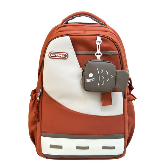 Damen Rucksack mit funktionalem Fächerdesign und süßem Fischanhänger Nord Taschen