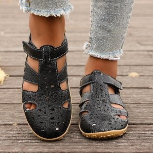 Damen Atmungsaktive Riemensandalen mit verstellbarem Klettverschluss