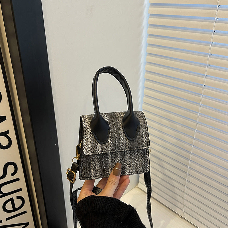 Damen Mini-Tasche mit geflochtenem Design und abnehmbarem Trageriemen Nord Taschen