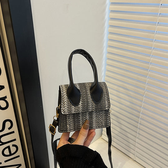 Damen Mini-Tasche mit geflochtenem Design und abnehmbarem Trageriemen Nord Taschen