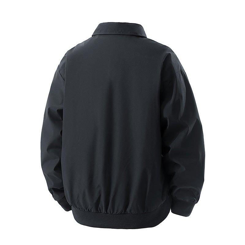 Herren Leichte Oversize-Bomberjacke aus winddichtem Nylon mit Reißverschluss, Brusttasche und Rippbündchen Nord Taschen