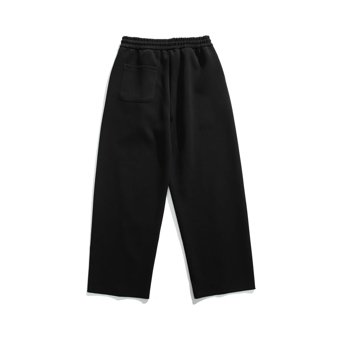 Damen Cropped-Sweatpant mit rohem Saum, elastischem Bund und seitlichen Eingrifftaschen Nord Taschen
