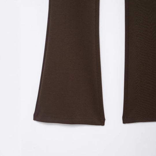 Damen Highwaist Schlaghose aus weichem Sweat mit Tunnelzug Nord Taschen