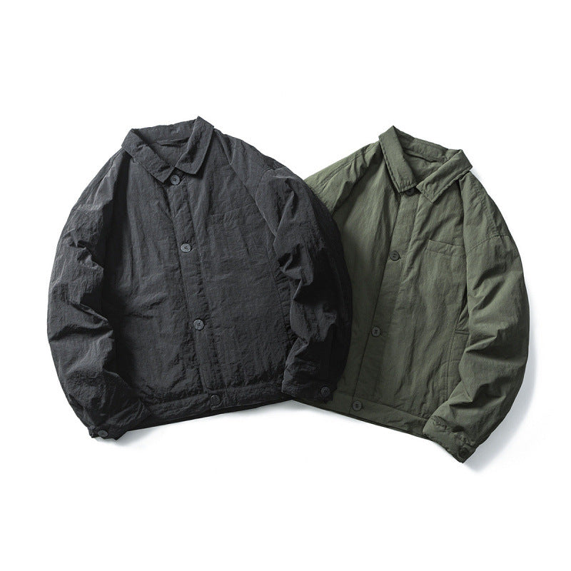 Herren Leichte Oversize-Fieldjacke im Workwear-Stil mit Hemdkragen und Knopfverschluss Nord Taschen