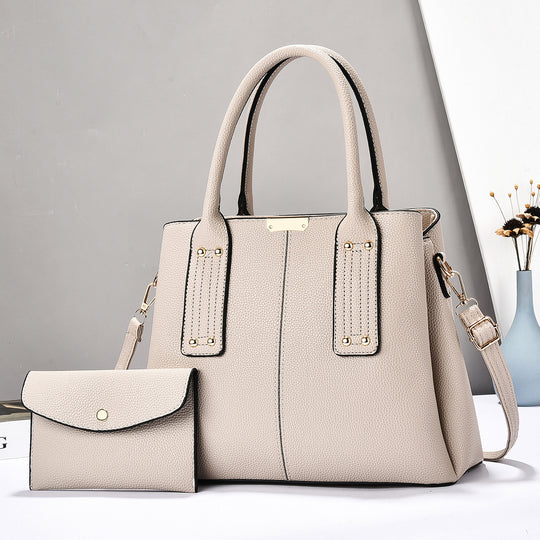 Damen elegante Handtasche mit verstellbarem Schulterriemen und abnehmbarer Clutch Nord Taschen