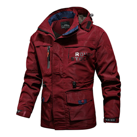 Herren Funktions-Fieldjacke mit Kapuze und wasserabweisender Beschichtung Nord Taschen